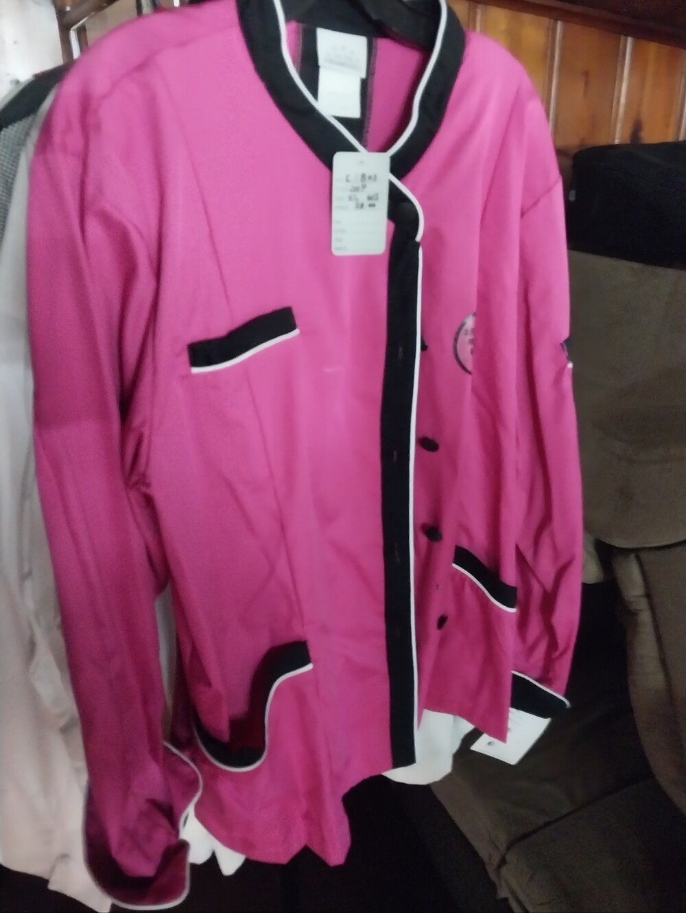 5 Star Womens Chef Coat Designer Edition Styling Shocking Pink Size XL